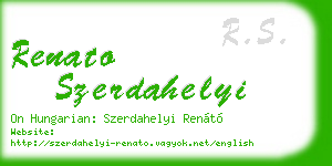 renato szerdahelyi business card